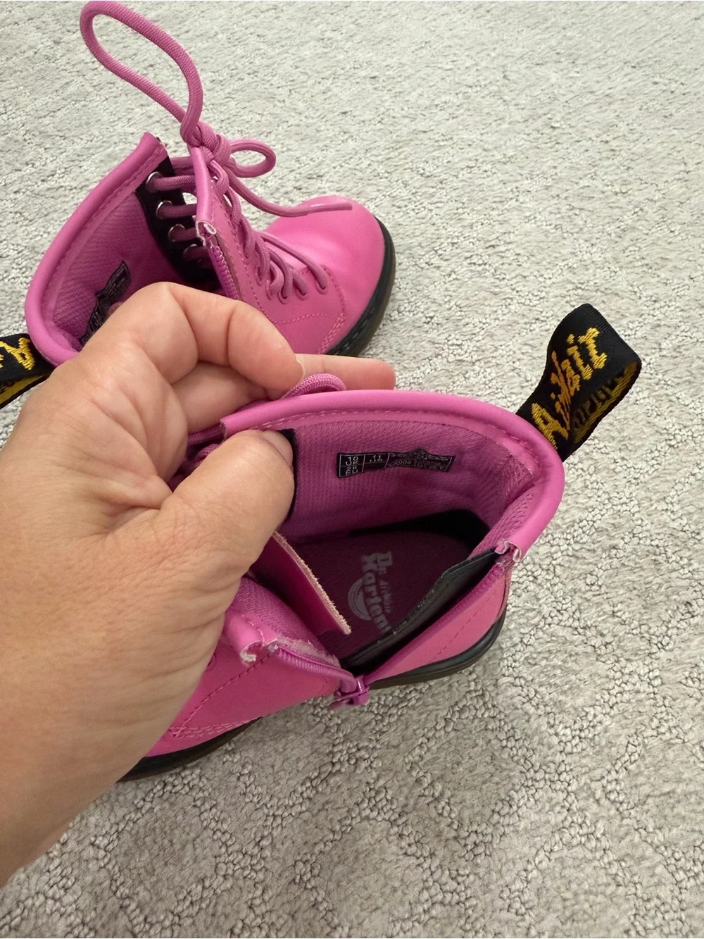 Kids Dr.Martens Pink 1460 boots size 11